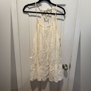 Off white bathing suit coverup dress